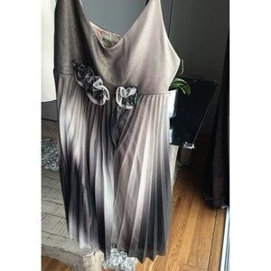 New Boutique Les Tout Petits Party Dress Girls 12 Gold Brown Beige Plaid Rosette